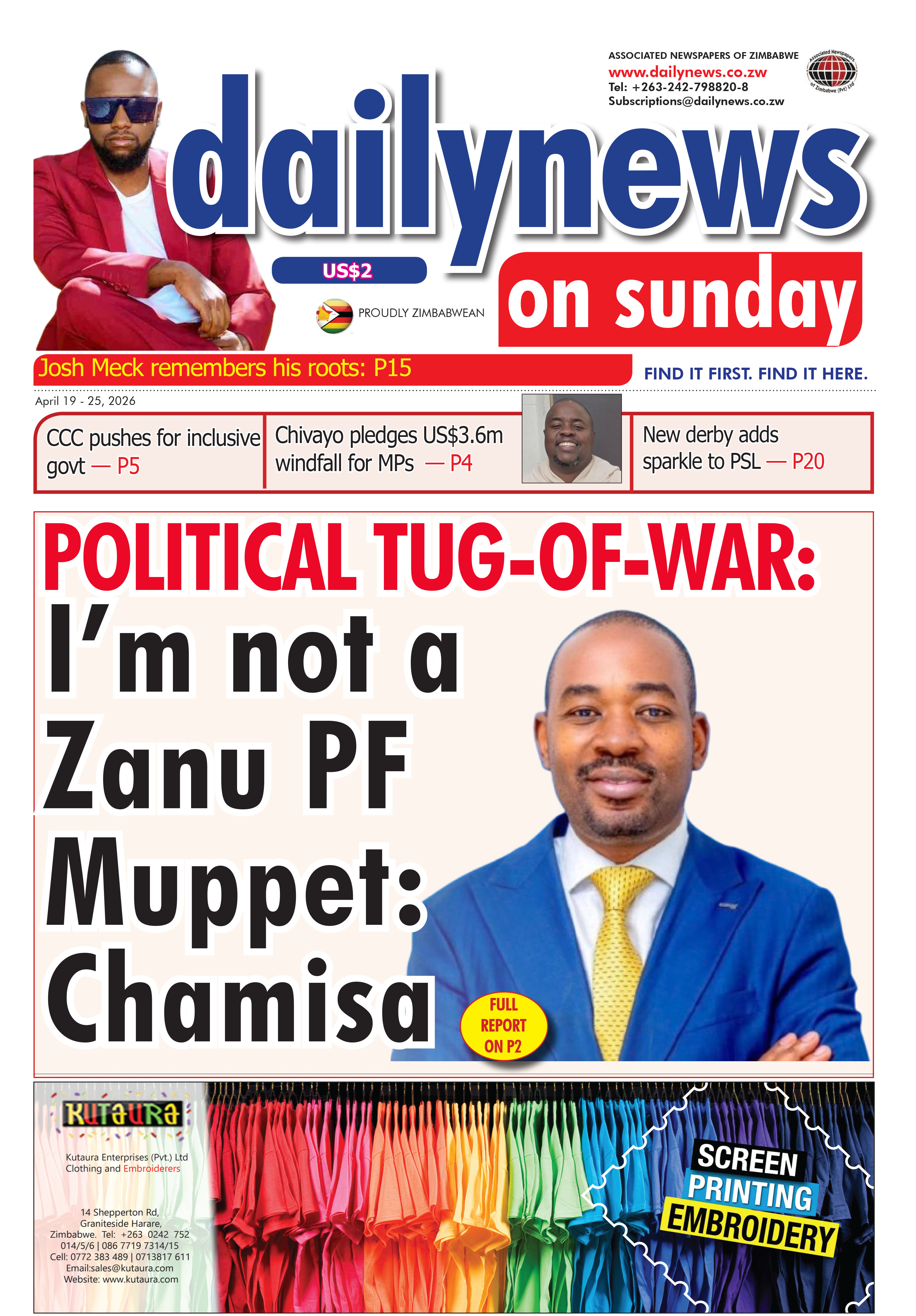 Sunday 19 April 2026